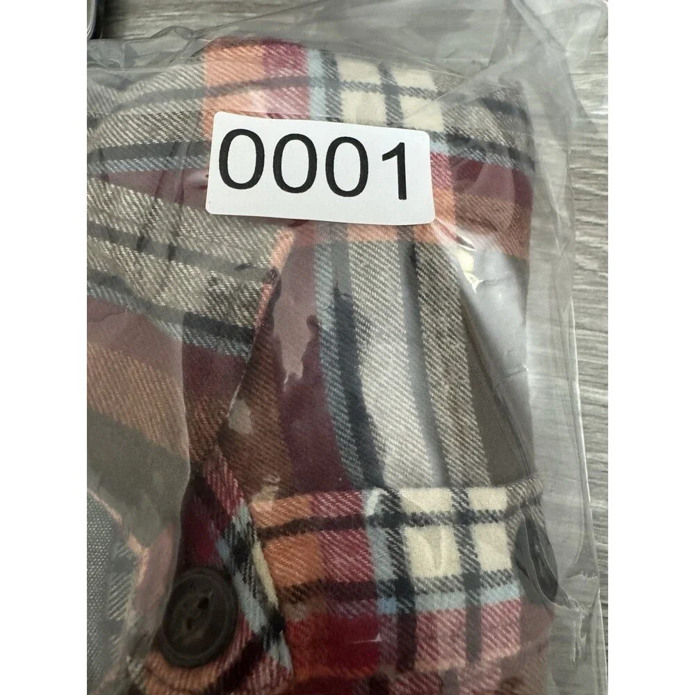 Vissla Men's XL Plaid Flannel Button-Up Shirt-Multicolor - Picture 8 of 8